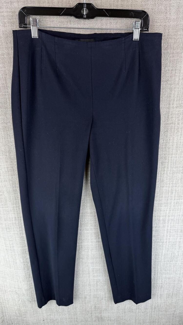 Talbots Pants Womens 8 Blue Ponte Slim Tapered Dress Pants Stretch 28 Waist